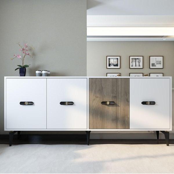 DEMONTE DECOR Cherrydh 180 Cm Konsol(Kx180) Beyaz Cevi̇z - Image 1