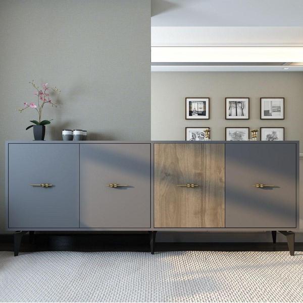 DEMONTE DECOR Very 180 Cm Konsol (Kx180) Antrasi̇t-Cevi̇z - Image 1