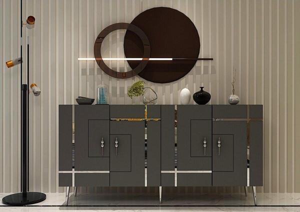 DEMONTE DECOR Li̇nedh (Kb150) Konsol Antrasi̇t Gümüş - Image 1