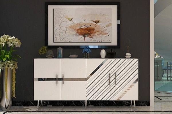 DemonteHome Fugadh (Kb150) Konsol Beyaz Gümüş - Image 1
