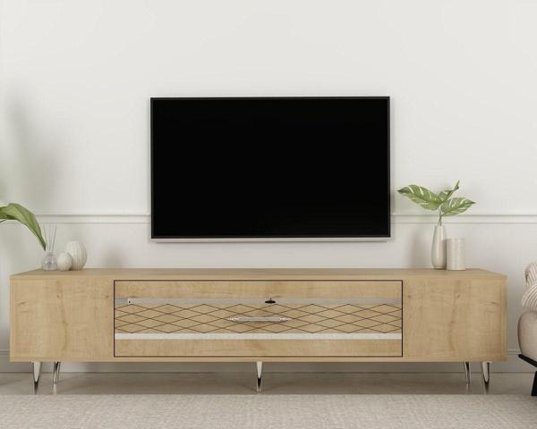 DemonteHome Dekolp2Dh Tv Sehpasi Safi̇rmeşe Gümüş - Image 1