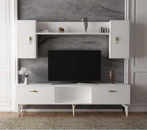 DemonteHome Rüyadh Tv Üni̇tesi̇ Takimi Beyaz-Beyaz - Image 1