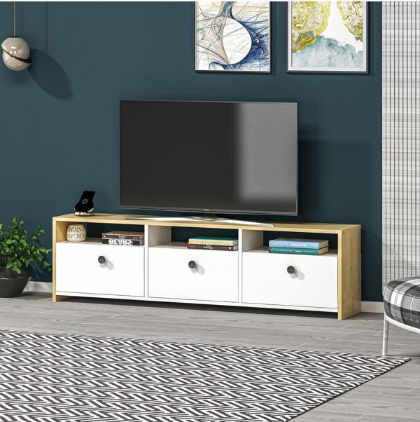 DemonteHome Saredh Tv Üni̇tesi̇ 150 Cm Safi̇rmeşe Beyaz - Image 1