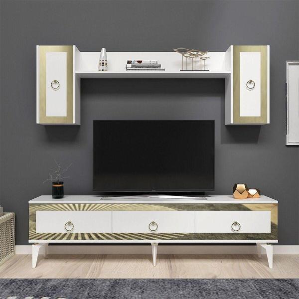 DemonteHome Ponnydh Tv Üni̇tesi̇ Beyaz Altin - Image 1