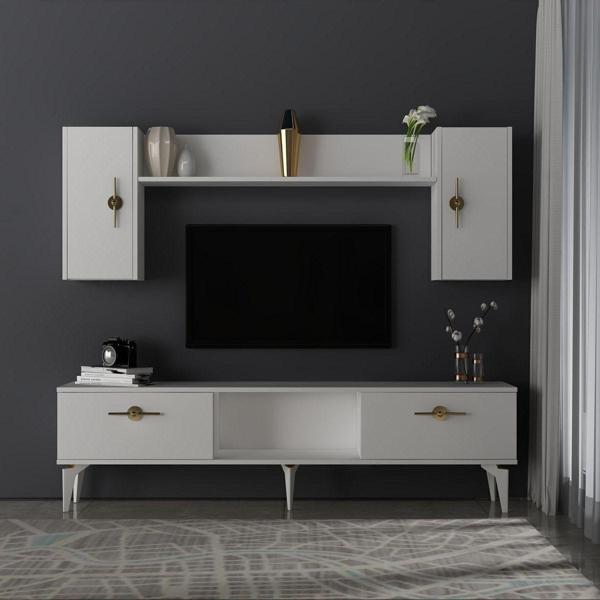 DemonteHome Zeni̇tdh Tv Üni̇tesi̇ Takimi Beyaz-Beyaz - Image 1