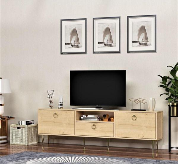 Demonte Home Soledh 180 Cm Tv Üni̇tesi̇ Sehpasi Safi̇rmeşe - Image 1