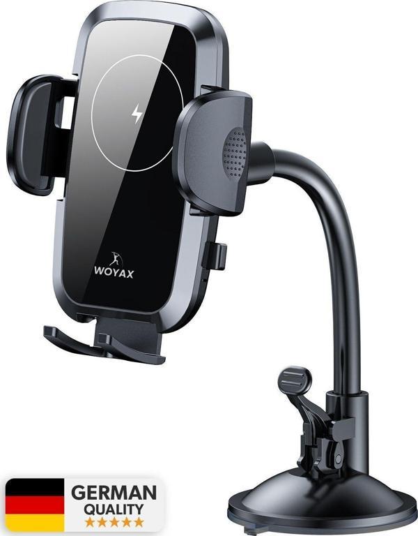 Woyax By Deji Kablosuz Şarjlı Vantuzlu Araç İçi Telefon Tutucu 15W -Vakumlu Akrobat Araba Telefon Tutacağı - Image 1