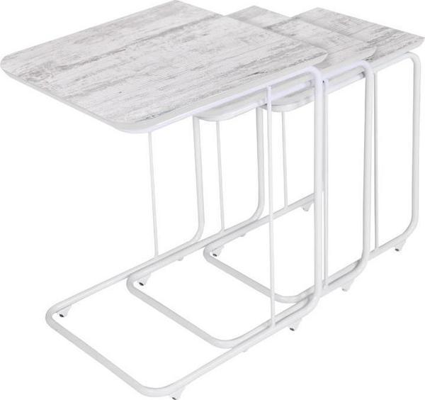 C Zigon Sehpa 3'Lü Takım Mdf Kristal - Image 1