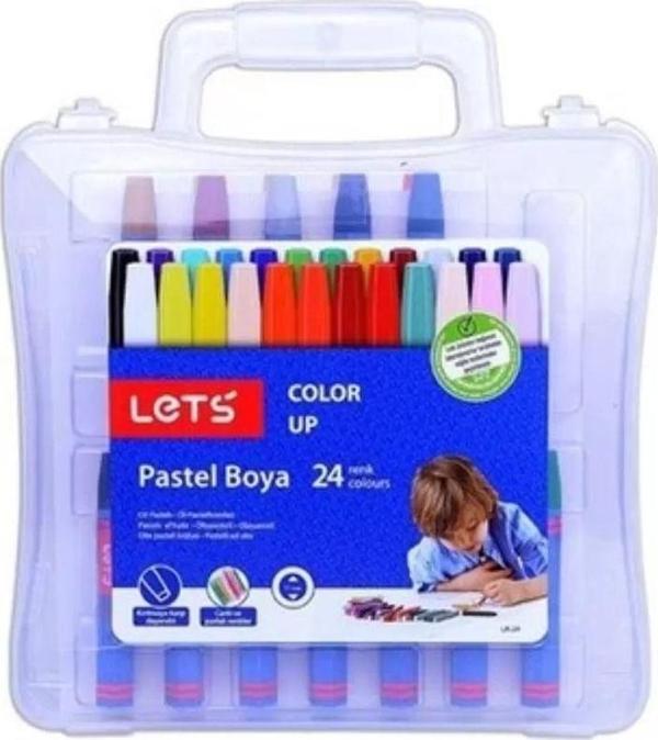 24 Renk Pastel Boya Plastik Çantalı - Image 1
