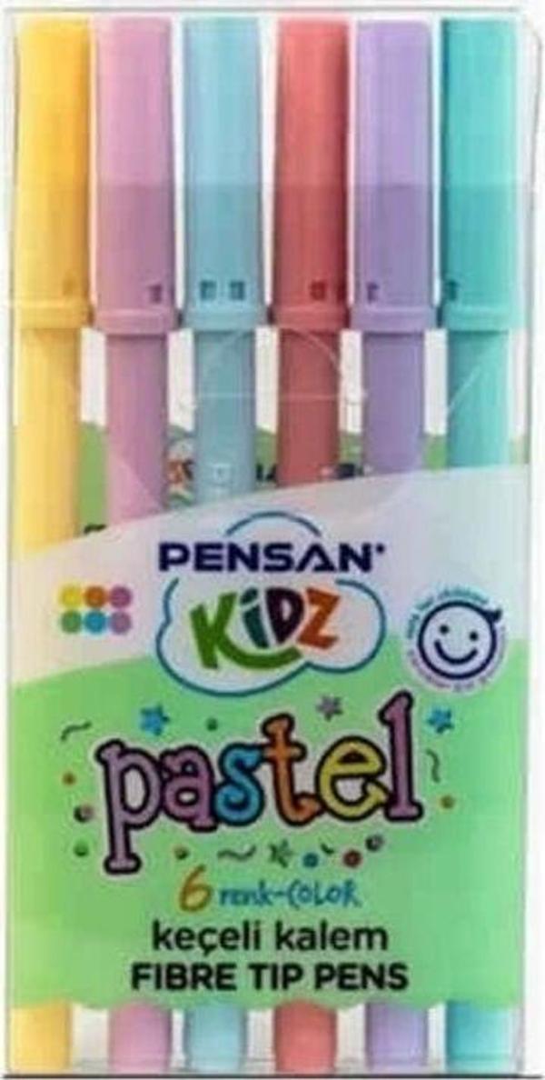 Keçeli Kalem 6 Renk Pastel Kesik Uç 99096 - Image 1