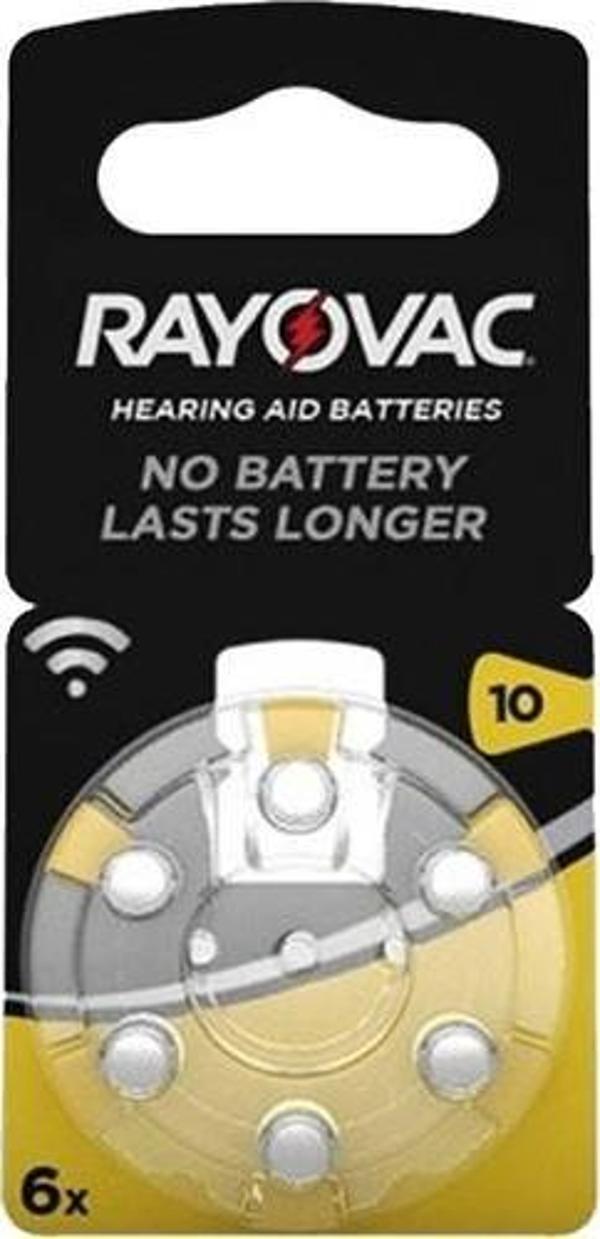 Ayt Rayovac 10 No İşitme Cihazı Kulaklık Pili 6 lı Paket 10 Nolu 1.45 Volt Kulaklık Pili - Image 1