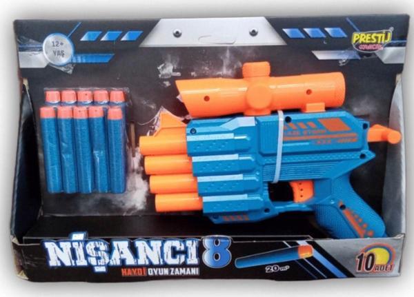 nişancı 8 yumuşak mermi fırlatan oyuncak silah - Image 1