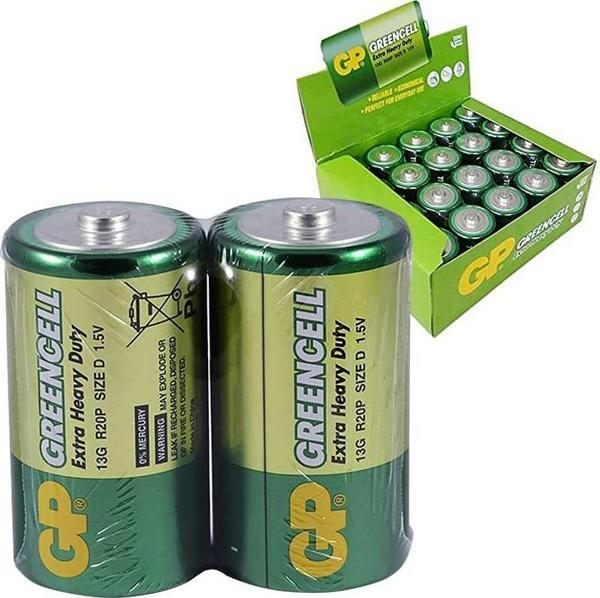 GP 13G 2S2 R20 Büyük D Boy Pil 20'li Paket - Image 1
