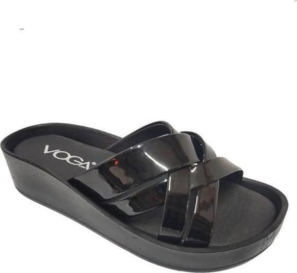 Voga 1404-25 Rugan Dolgu Topuk Ahtapot Kadın Terlik - Image 1