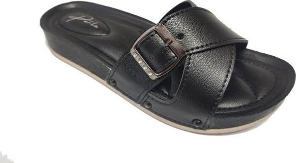 Perla 9002-25 Deri Anatomik Çapraz Bantli Kadın Terlik - Image 1