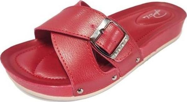 Perla 9002-25 Deri Anatomik Çapraz Bantli Kadın Terlik - Image 1