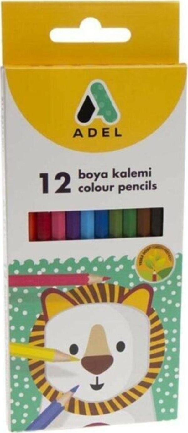 12 Renk Tam Boy Karton Kutu Kuru Boya - Image 1