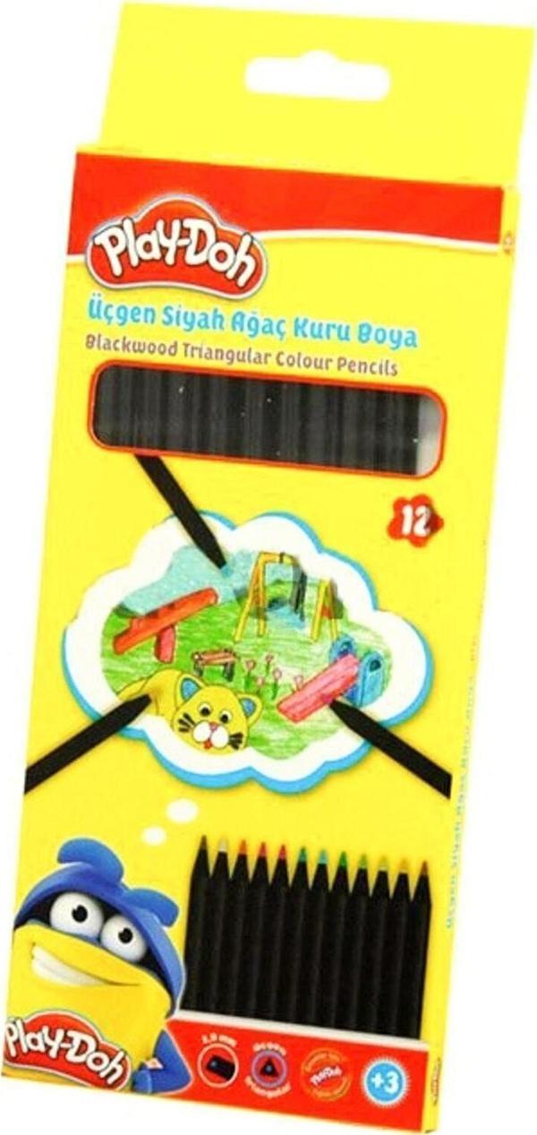 Üçgen 12'li Kuru Boya Kalemi  Seti - Image 1