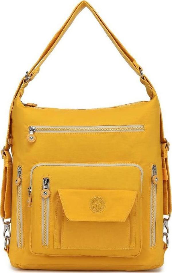 Hem Sırt Hem de Omuz Kadın Çantası Smart Bags 1205 Hardal - Image 1