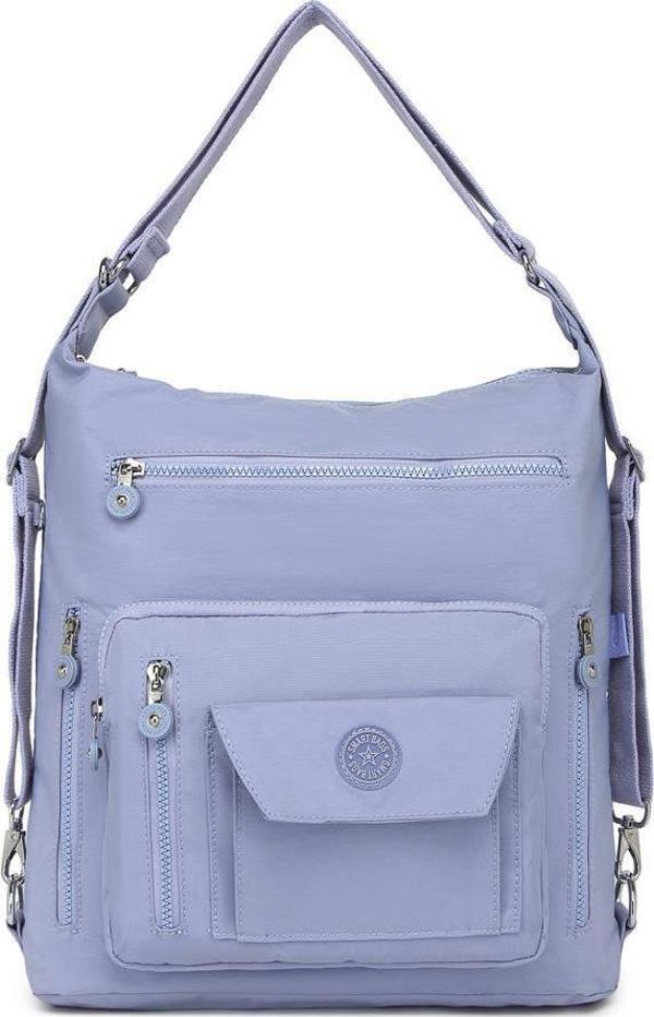 Hem Sırt Hem de Omuz Kadın Çantası Smart Bags 1205 Lila - Image 1