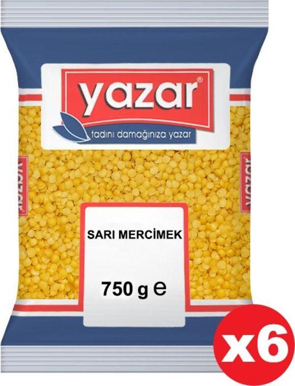 Yazar Sarı Mercimek 750 Gr X 6 Adet - Image 1