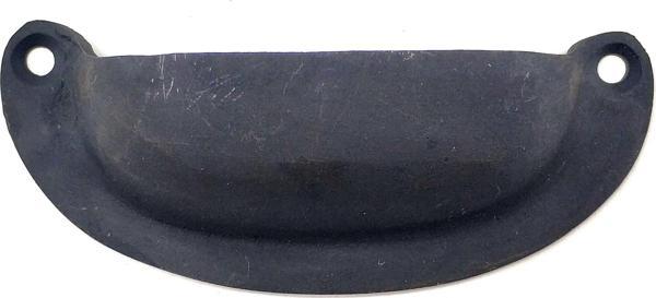 Antika Tarz Dekoratif Pirinç Düz Tas Kapı Kulbu - 37x87 mm, Oksit TdrTr - Image 1