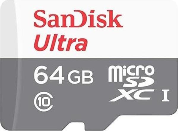 SanDisk Ultra 64 GB 100 MB/s UHS-I Class 10 SDSQUNR-064G-GN3MN Micro SD Kart - Image 1