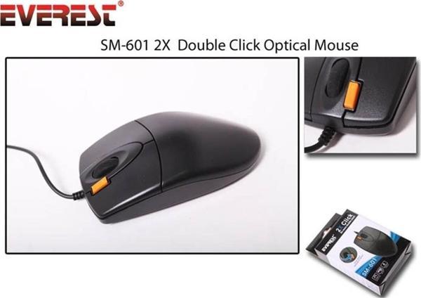 SM-601U Siyah Usb Optıcal Mouse 800 Dpı 3 Buton 1.4 mt Kablo Uzunluğu - Image 1
