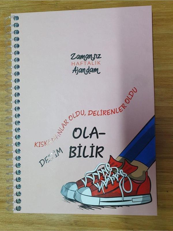 Zamansız Haftalık Ajanda 17x24cm Sert Kapak Haftalık Defter - Image 1