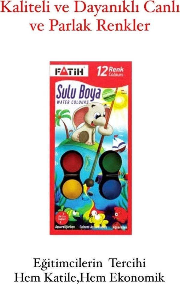 FATİH 12'Lİ SUYU BOYA SETİ - Image 1
