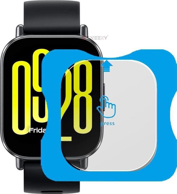 Redmi Watch 5 Active Uyumlu Kolay Takılabilir Takma Aparatlı Temperli Cam Ekran Koruyucu - Image 1