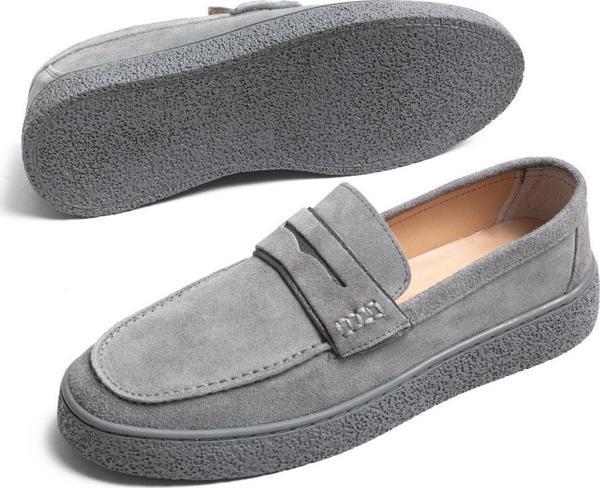 Selin Soylu Erkek Hakiki Deri Günlük Ayakkabı, %100 Deri Ayakkabı, Casual Ayakkabı Duman Gri 42 - Image 1