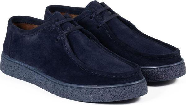 Selin Soylu Hakiki Deri Erkek Günlük Ayakkabı, Casual Ayakkabı Lacivert 41 - Image 1