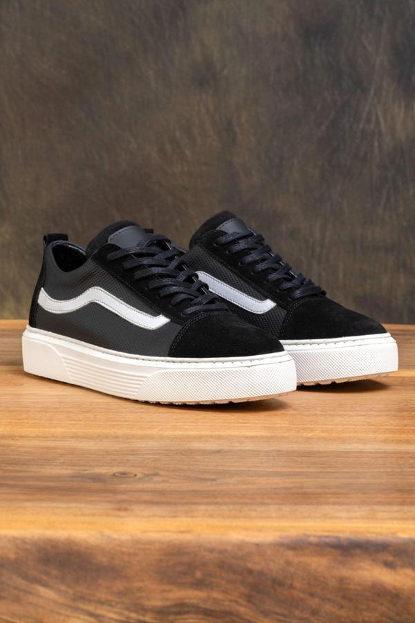 Selin Soylu Erkek Hakiki Deri Ayakkabı , Günlük Ayakkabı, Casual Ayakkabı Siyah 43 - Image 1