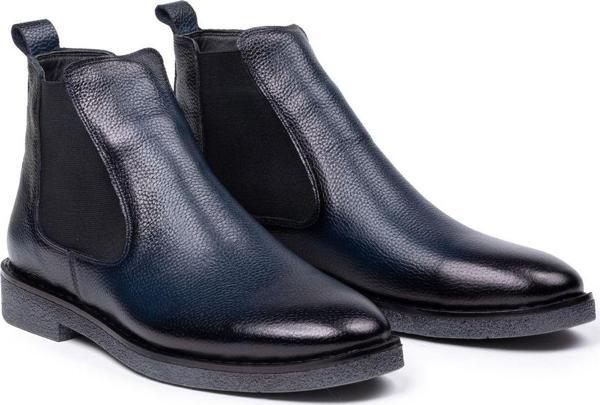 Selin Soylu Erkek Hakiki Deri Chelsea Bot Lacivert 41 - Image 1