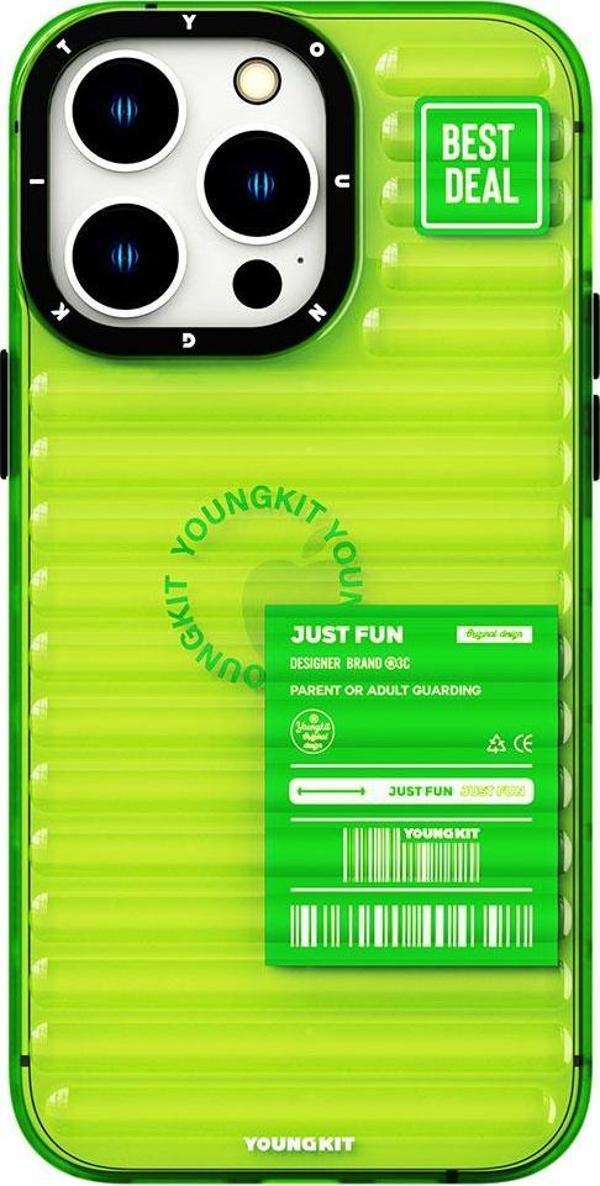 YoungKit iPhone 14 Pro Max Uyumlu Kılıf Şeffaf Renkli Tasarım Fluorite Serisi Kapak - Image 1