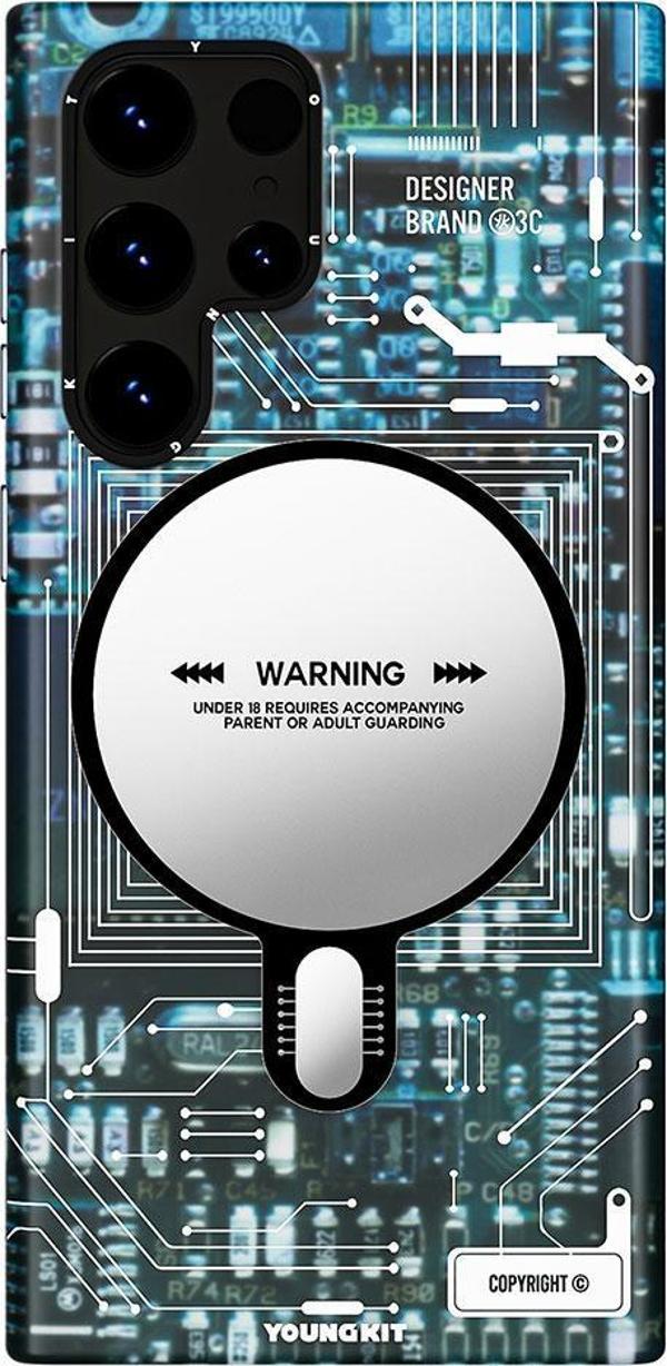 YoungKit Galaxy S23 Ultra Kılıf Magsafe Şarj Özellikli Technology Serisi Kapak - Image 1
