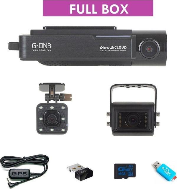 Gnet Gon3 T1 Qhd 2K Fullbox 3 Kameralı Wi-Fi Online Araç Kamerası - Image 1