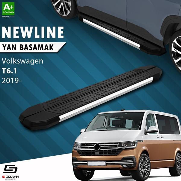 S-Dizayn VW Transporter T6.1 Uzun Şase NewLine Krom Yan Basamak 253 Cm 2019-2025 A+ Kalite - Image 1