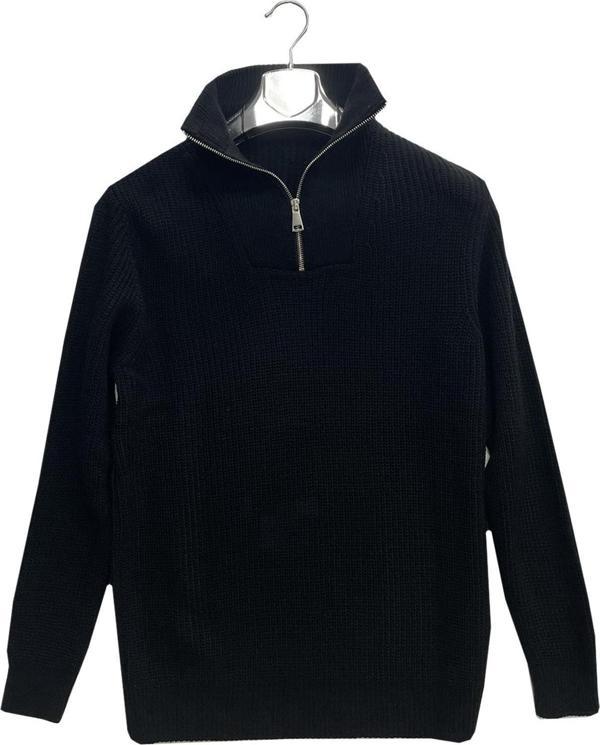 Huffa Erkek Slim Fit Uzun Kol Dik Yaka Triko Kazak-6976 - Image 1