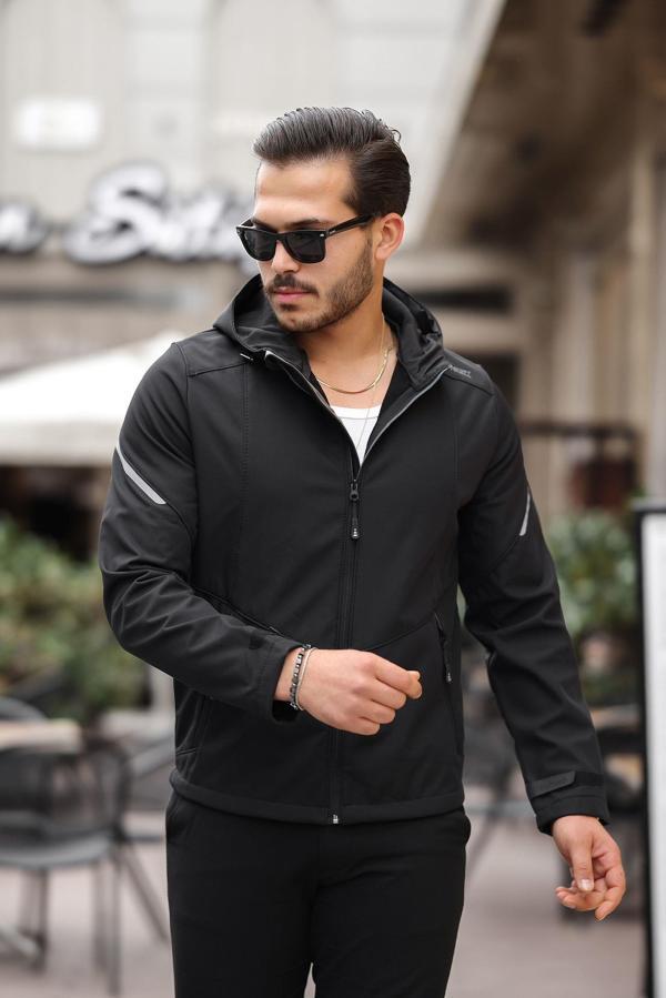 Delpino Su ve Rüzgar Geçirmez Termal Softshell Erkek Mont-7016 - Image 1