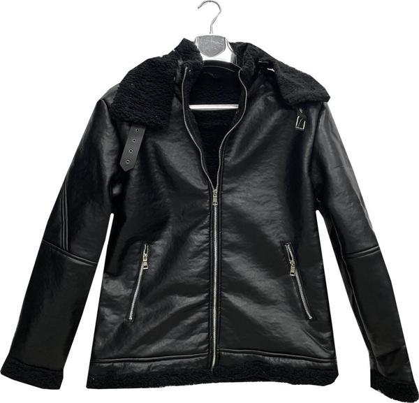 LRC Slim Fit Erkek Kürklü Suni Deri Ceket-7018 - Image 1