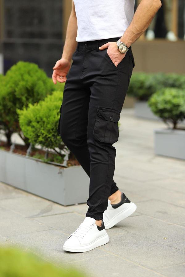 Pause Denim Slım Fıt Erkek Paça Lastikli Kargo Pantolon-6804 - Image 1