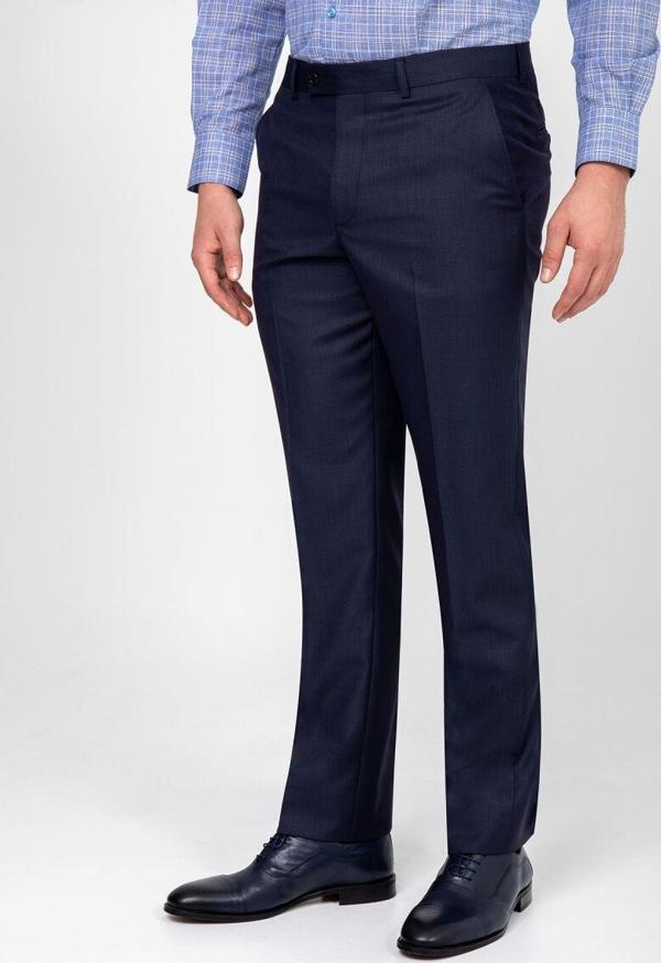 Vakamen Erkek Lacivert Regular Fit Yünlü Kumaş Pantolon-6880 - Image 1