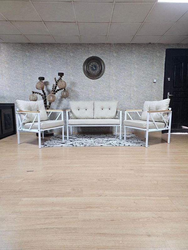 Beyaz Boyalı Bahçe - Balkon - Mutfak Çay Seti Takımı Bahçe Koltuk Takımı - Image 1