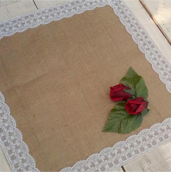 Kütükhouse Jüt Dantelli Tabak Altlığı 4'Lü Set - Image 1