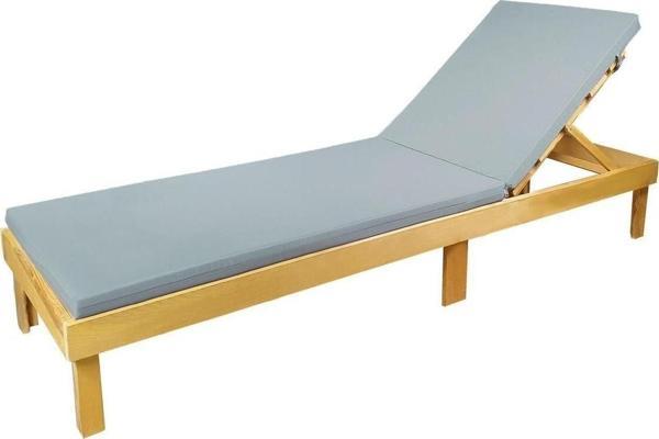 Bysay Taşınır Katlanır Şezlong Minderi Kamp Minderi Su İtici Kumaş Fermuarlı 5 Cm(Gri) - Image 1