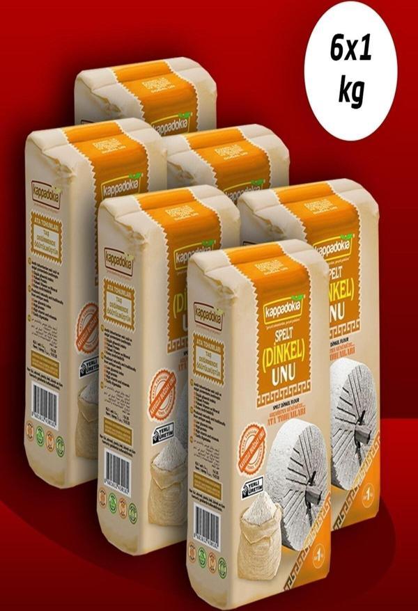 Kappadokia Kızıl Buğday, Spelt(Dinkel) Unu 6 Adet X 1Kg Eko Paket - Image 1