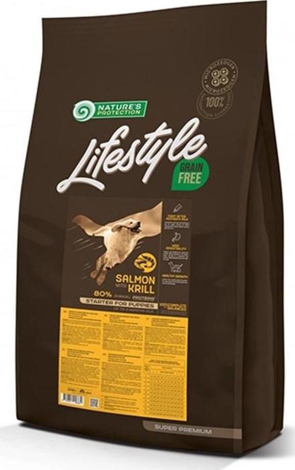 Nature's Protection Lifestyle Tahılsız Somonlu ve Karidesli Başlangıç Yavru Köpek Maması 10+2 Kg - Image 1