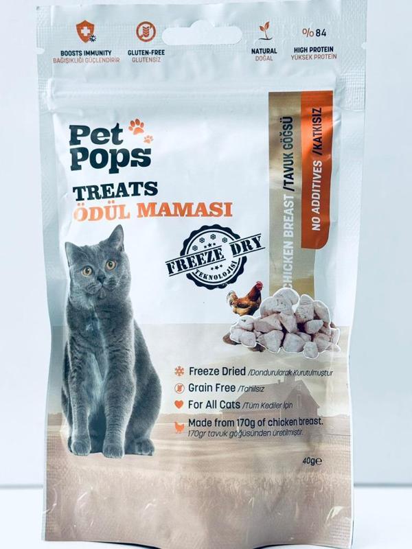Pet Pops Treats Tavuk Göğüsü Kedi Ödül Maması 40 Gr - Image 1